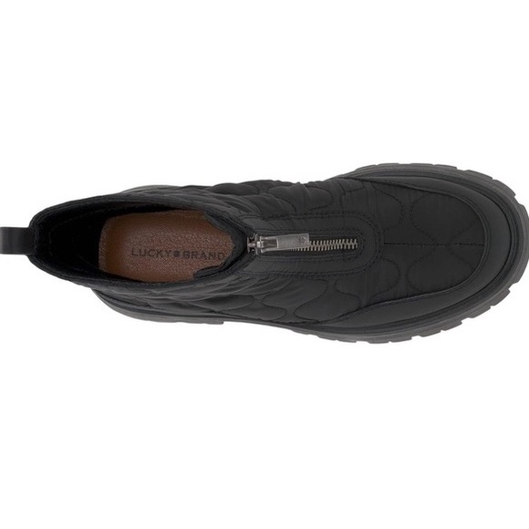 LUCKY BRAND BLACK APPYLE QUILTED ANKLE BOOTS - Picture 5 of 5